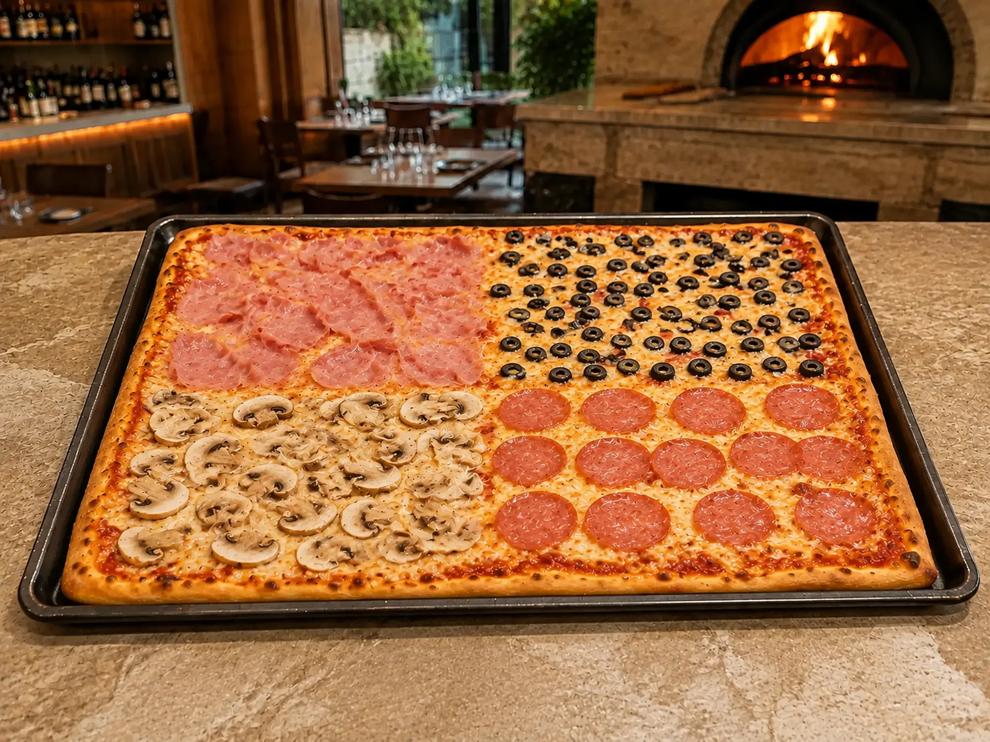 Pizza Quattro Stagioni - Mammoth 60 x 40 cm
